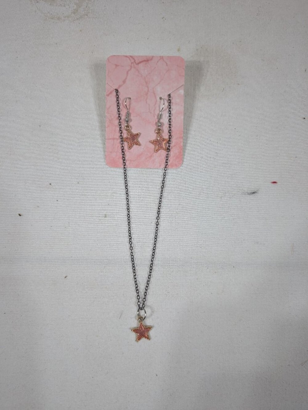 Kids Pink Star Jewelry Set